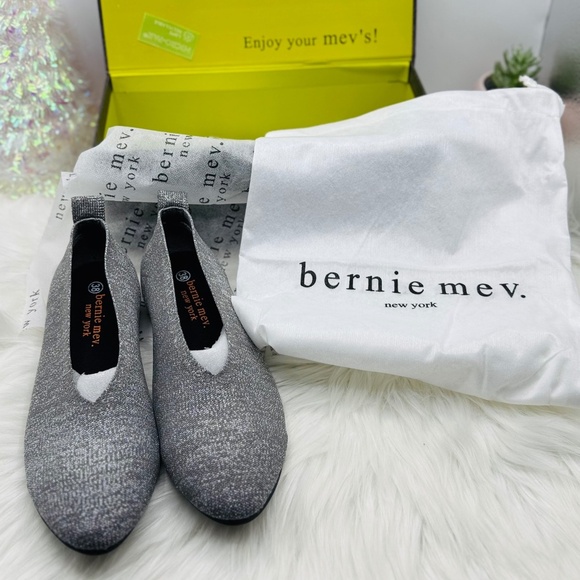 BERNIE MEV Safira Comfort Flats Grey/Silver 7.5 (38) - Picture 1 of 7